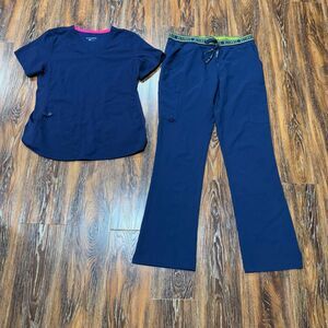 Women’s Size M Tall Navy Blue MedCouture Scrub Pants